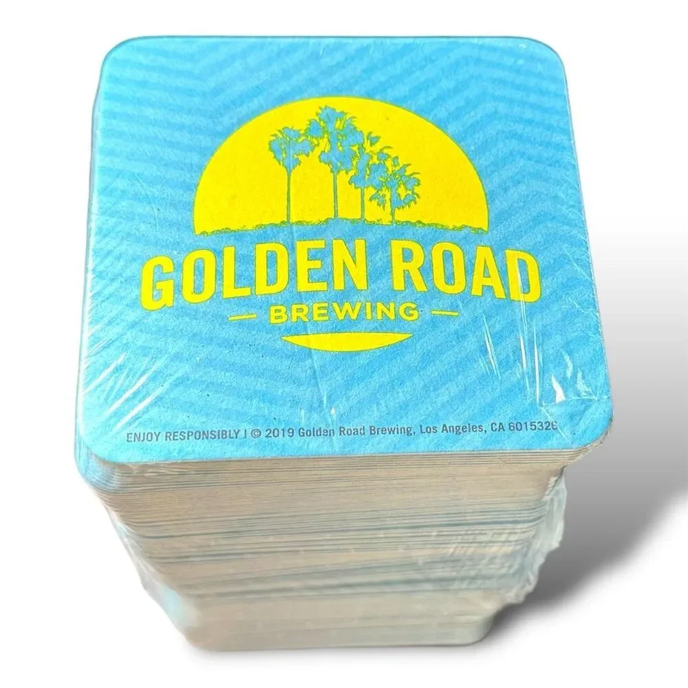 Golden Road Brewing Blue Cardboard Beer Coasters 100